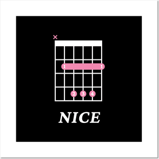 B Nice B Guitar Chord Tab Dark Theme Posters and Art